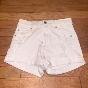 white Garage jean shorts. size 1